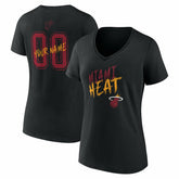 Miami Heat Women's Hustle Custom V-Neck T-Shirt