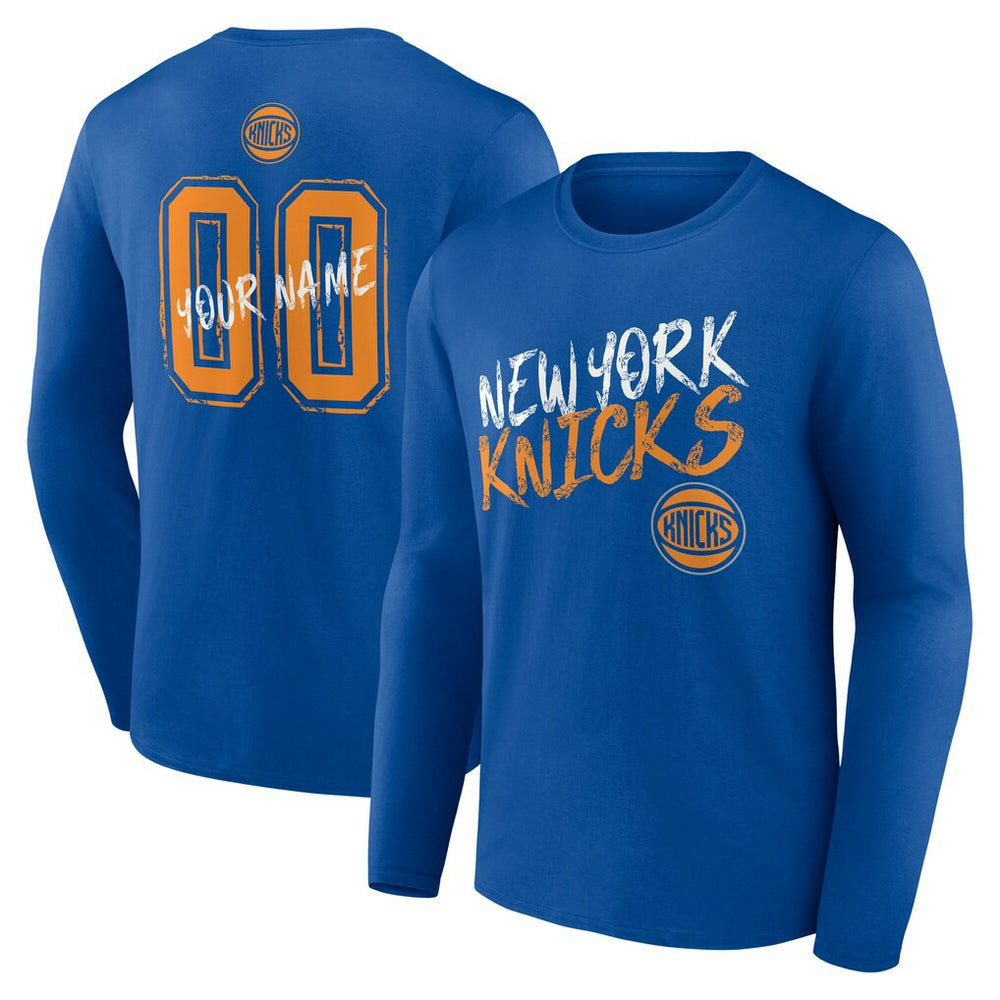 New York Knicks Hustle Custom Long Sleeve T-Shirt