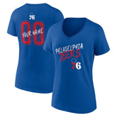 Philadelphia 76ers Women's Hustle Custom V-Neck T-Shirt