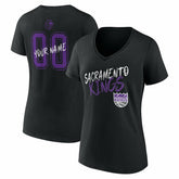 Sacramento Kings Women's Hustle Custom V-Neck T-Shirt