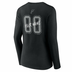San Antonio Spurs Women's Hustle Custom Long Sleeve V-Neck T-Shirt