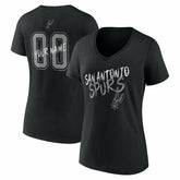 San Antonio Spurs Women's Hustle Custom V-Neck T-Shirt