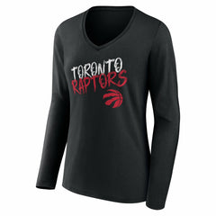 Toronto Raptors Women's Hustle Custom Long Sleeve V-Neck T-Shirt
