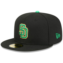 Black San Diego Padres New Era 2026 St. Patrick's Day 59FIFTY Fitted Hat