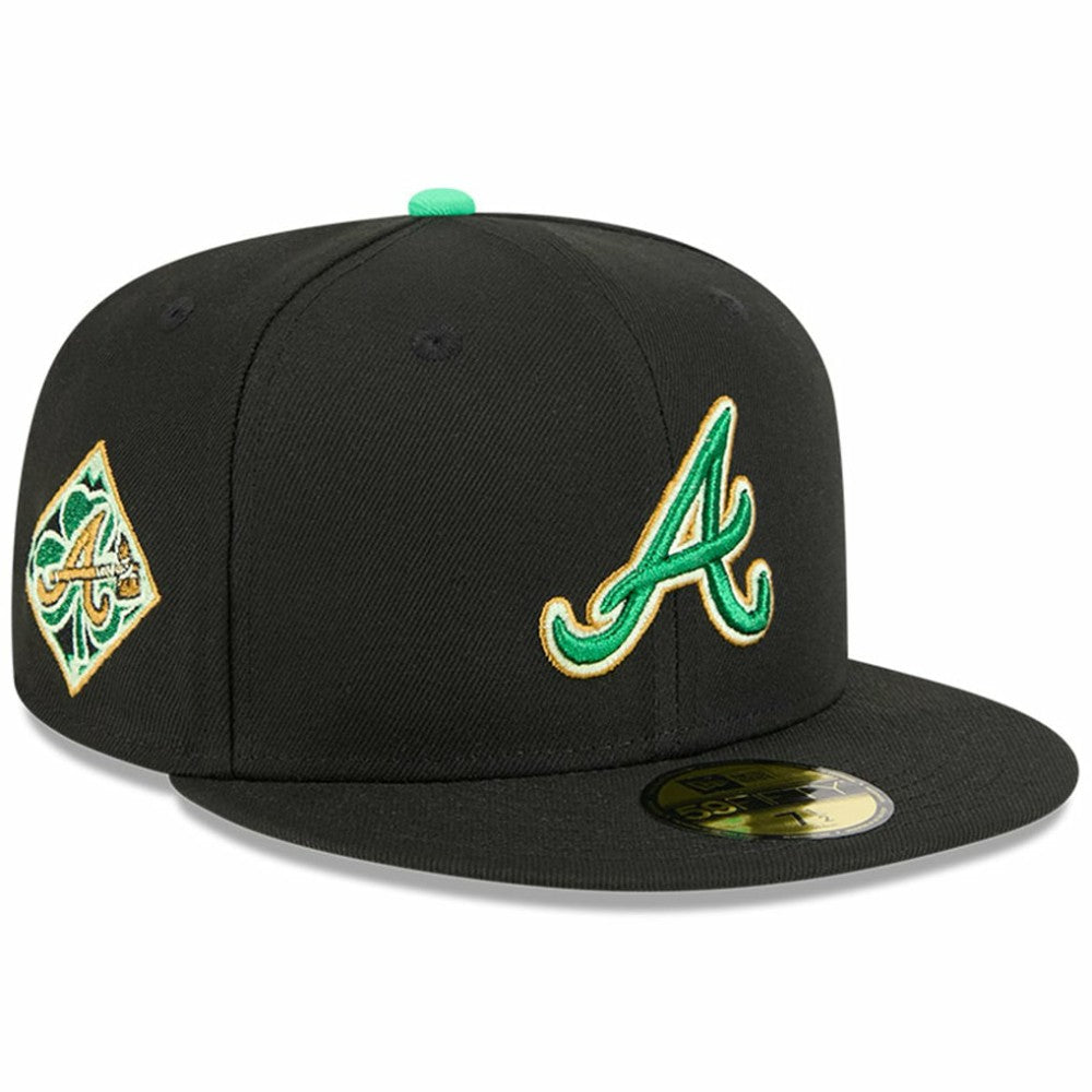 Black Atlanta Braves New Era 2026 St. Patrick's Day 59FIFTY Fitted Hat