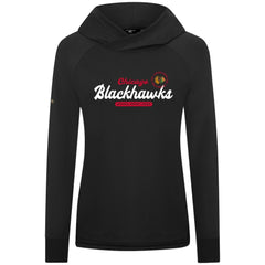 NHL Chicago Blackhawks Levelwear Women's Slender Monument Raglan Pullover Hoodie