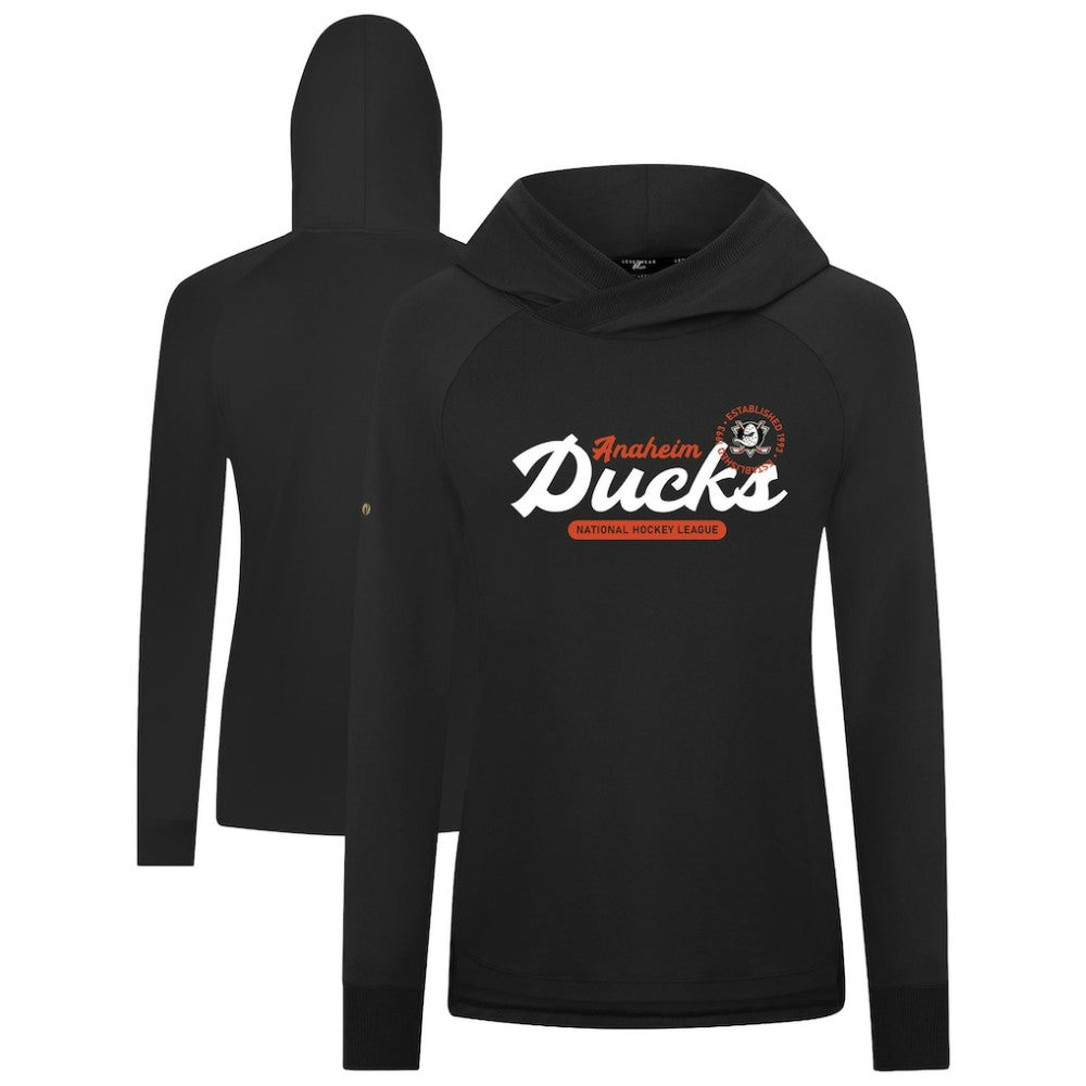 NHL Anaheim Ducks Levelwear Women's Slender Monument Raglan Pullover Hoodie