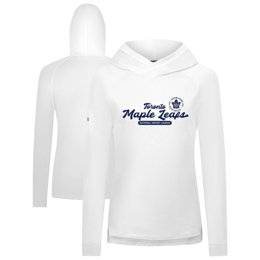 NHL Toronto Maple Leafs Levelwear Women's Slender Monument Raglan Pullover Hoodie