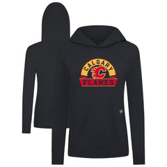 NHL Calgary Flames Levelwear Women's Relay Banner Arch Pullover Hoodie