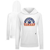 NHL Edmonton Oilers Levelwear Women's Relay Banner Arch Pullover Hoodie