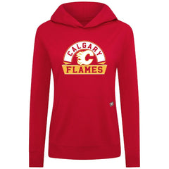NHL Calgary Flames Levelwear Women's Relay Banner Arch Pullover Hoodie
