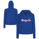NHL New York Rangers Levelwear Women's Sweet Monument Tri-Blend Cropped Pullover Hoodie