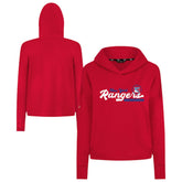 NHL New York Rangers Levelwear Women's Sweet Monument Tri-Blend Cropped Pullover Hoodie