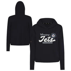NHL Winnipeg Jets Levelwear Women's Sweet Monument Tri-Blend Cropped Pullover Hoodie
