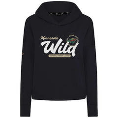 NHL Minnesota Wild Levelwear Women's Sweet Monument Tri-Blend Cropped Pullover Hoodie