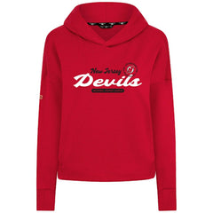 NHL New Jersey Devils Levelwear Women's Sweet Monument Tri-Blend Cropped Pullover Hoodie