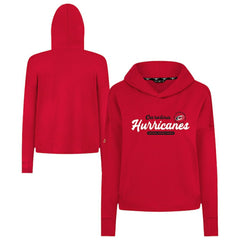 NHL Carolina Hurricanes Levelwear Women's Sweet Monument Tri-Blend Cropped Pullover Hoodie