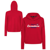 NHL Montreal Canadiens Levelwear Women's Sweet Monument Tri-Blend Cropped Pullover Hoodie
