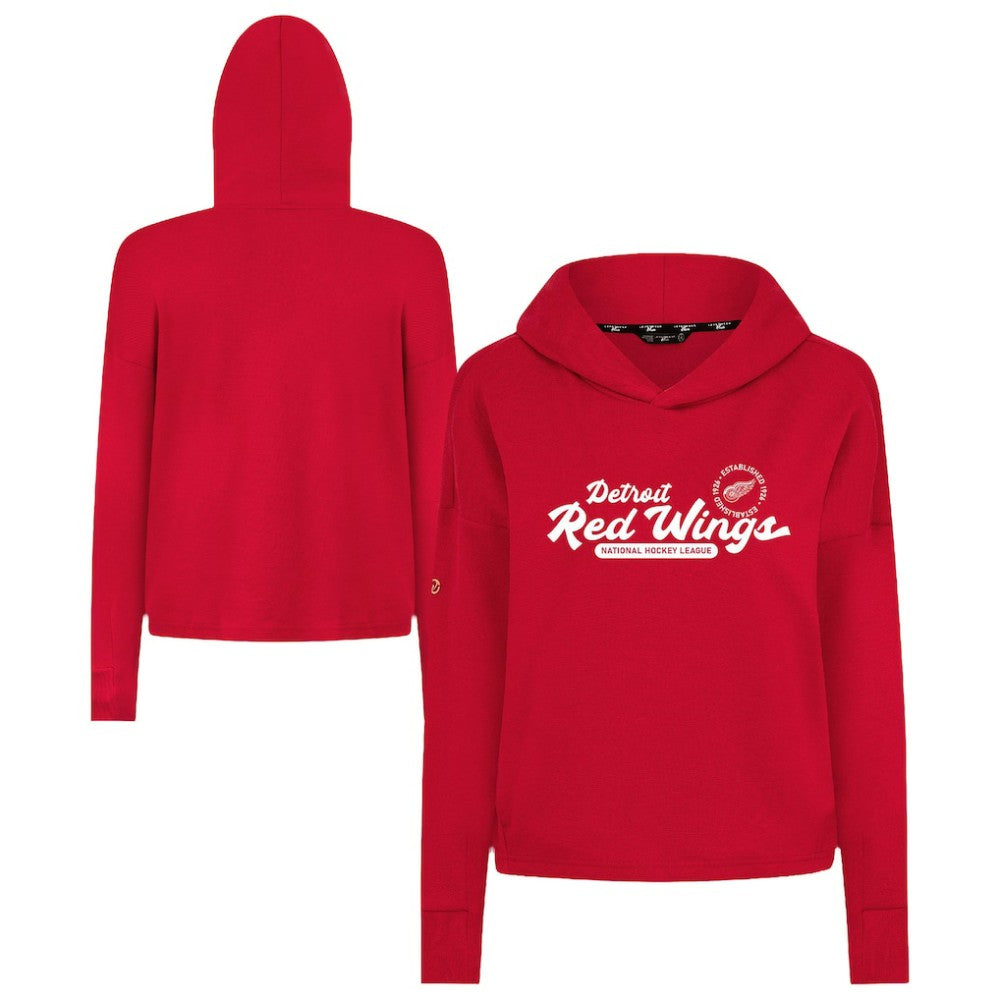 NHL Detroit Red Wings Levelwear Women's Sweet Monument Tri-Blend Cropped Pullover Hoodie