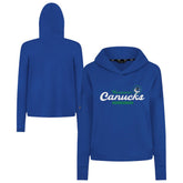 NHL Vancouver Canucks Levelwear Women's Sweet Monument Tri-Blend Cropped Pullover Hoodie