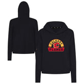 NHL Calgary Flames Levelwear Women's Sweet Banner Arch Tri-Blend Cropped Pullover Hoodie
