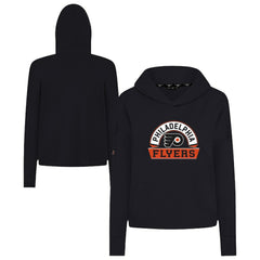 NHL Philadelphia Flyers Levelwear Women's Sweet Banner Arch Tri-Blend Cropped Pullover Hoodie