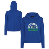 NHL Vancouver Canucks Levelwear Women's Sweet Banner Arch Tri-Blend Cropped Pullover Hoodie