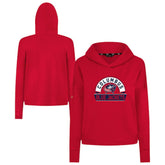 NHL Columbus Blue Jackets Levelwear Women's Sweet Banner Arch Tri-Blend Cropped Pullover Hoodie