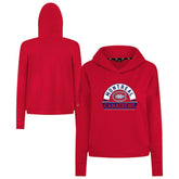 NHL Montreal Canadiens Levelwear Women's Sweet Banner Arch Tri-Blend Cropped Pullover Hoodie