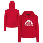 NHL Detroit Red Wings Levelwear Women's Sweet Banner Arch Tri-Blend Cropped Pullover Hoodie