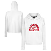 NHL Detroit Red Wings Levelwear Women's Sweet Banner Arch Tri-Blend Cropped Pullover Hoodie