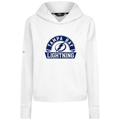NHL Tampa Bay Lightning Levelwear Women's Sweet Banner Arch Tri-Blend Cropped Pullover Hoodie