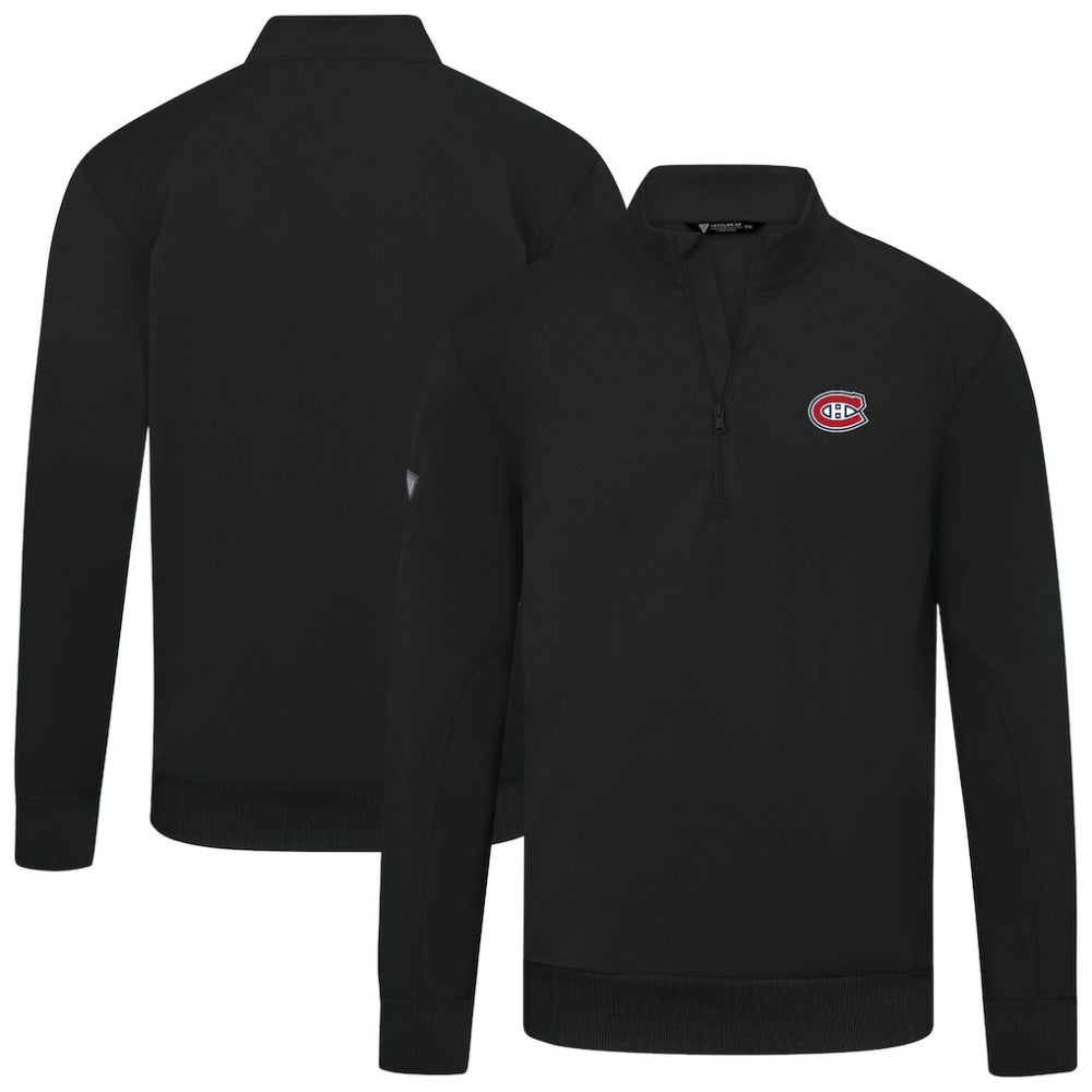 NHL Montreal Canadiens Levelwear Upright Tri-Blend Quarter-Zip Pullover