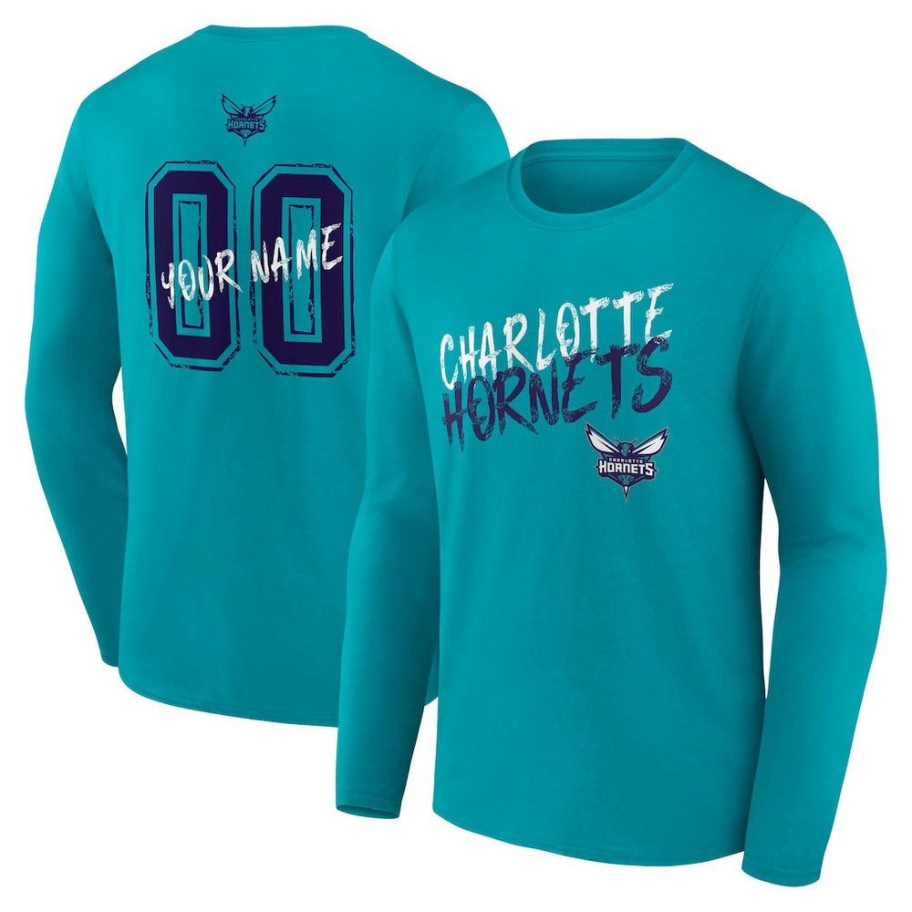 Charlotte Hornets Hustle Custom Long Sleeve T-Shirt