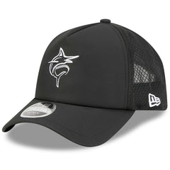 Black Miami Marlins New Era 2026 Batting Practice Alternate Apex 9FORTY Adjustable Hat