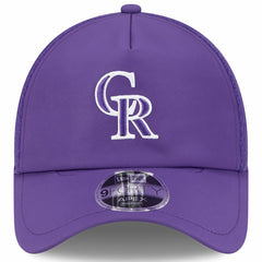 Purple Colorado Rockies New Era 2026 Batting Practice Apex 9FORTY Adjustable Trucker Hat