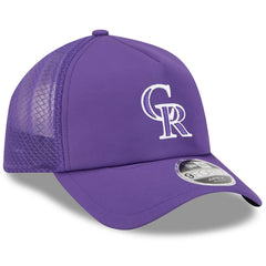 Purple Colorado Rockies New Era 2026 Batting Practice Apex 9FORTY Adjustable Trucker Hat