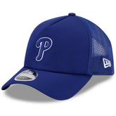 Royal Philadelphia Phillies New Era 2026 Batting Practice Apex 9FORTY Adjustable Trucker Hat