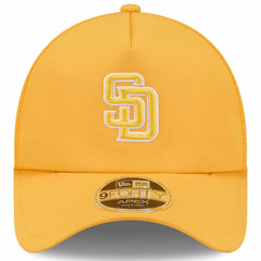 Gold San Diego Padres New Era 2026 Batting Practice Apex 9FORTY Adjustable Trucker Hat