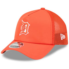 Orange Detroit Tigers New Era 2026 Batting Practice Apex 9FORTY Adjustable Trucker Hat