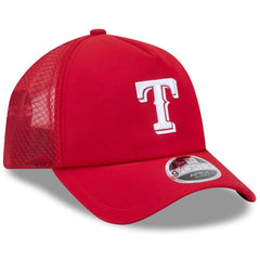 Red Texas Rangers New Era 2026 Batting Practice Apex 9FORTY Adjustable Trucker Hat