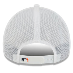 White Detroit Tigers New Era 2026 Batting Practice Apex 9FORTY Adjustable Trucker Hat