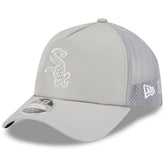 Gray Chicago White Sox New Era 2026 Batting Practice Apex 9FORTY Adjustable Trucker Hat