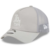 Gray Los Angeles Dodgers New Era 2026 Batting Practice Apex 9FORTY Adjustable Trucker Hat