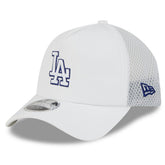 White Los Angeles Dodgers New Era 2026 Batting Practice Apex 9FORTY Adjustable Trucker Hat