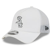White Chicago White Sox New Era 2026 Batting Practice Apex 9FORTY Adjustable Trucker Hat