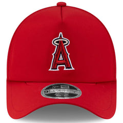 Red Los Angeles Angels New Era 2026 Batting Practice Apex 9FORTY Adjustable Trucker Hat