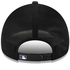 Black Colorado Rockies New Era 2026 Batting Practice Apex 9FORTY Adjustable Trucker Hat