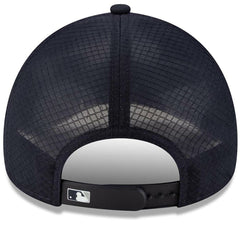 Navy New York Yankees New Era 2026 Batting Practice Apex 9FORTY Adjustable Trucker Hat