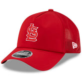 Red St. Louis Cardinals New Era 2026 Batting Practice Apex 9FORTY Adjustable Trucker Hat